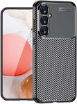 PIXFAB for Samsung Galaxy A25 (5G), [Slim Fit] Stylish Brushed Shockproof Carbon Fibre [Protective Case] Cover, Gel Rubber Phone Case Cover for Samsung Galaxy A25 (5G) - Black