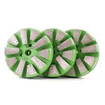 Z-LEAP Trapezoid Metal Diamond Floor Polishing Pads for Granite Marble Concrete Grinding, 3 Inch- 3Pcs,30 Grit