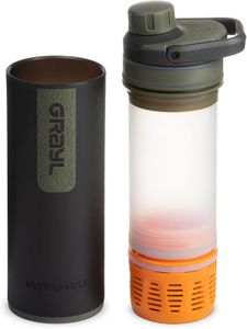 UltraPress Water Purifier Bottle, Black – Portable Filtration