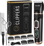 Dog Clippers Professional Heavy Duty Dog Grooming Clipper 3-Speed Low Noise High Power Rechargeable Cordless Pet Grooming Tools for Small & Large Dogs Cats Pets with Thick & Heavy Coats