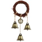 Witch Bells for Door Knob, Handmade Witchcraft Decor for Home Protection, Wiccan Altar Supplies, Witchy Pagan Supplies for Attracts Positive, Boho Gift for Garden, Kitchen, Witches Aesthetic Things