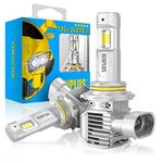 XENPLUS 9012 LED Headlight Bulbs,2023 New Upgraded 120W 24000LM Per Set,700% Brighter,6500K Cool White Direct Fit,HB3 Headlight LED Bulb, Halogen Replacement Plug and Play,Pack of 2