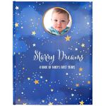 C.R. Gibson Starry Dreams First 5 Years Gender Neutral Baby Memory Book, 8.75" W x 11.3" L with 48 Guided Pages, Multicolor