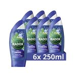 Radox Mineral Therapy Feel Awake Body Wash With Scents Of Fennel & Sea Minerals 2-in-1 Shower Gel & Shampoo A Reviving Shower Experience 250 Ml, Transparent, Pack Of 6