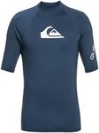 Quiksilver All Time - Short Sleeve UPF 50 Rash Vest - Boys 8-16 - Blue