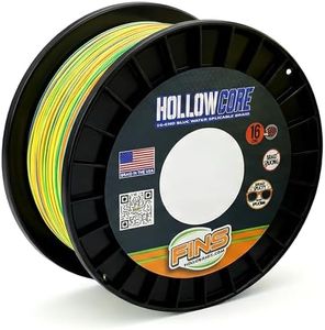 FINS Hollow Core Braided Fishing Line - USA Made, Spliceable Braid for Bluewater Angling, Superior Knotless Leader Transition - 16-Strand for Increased Reel Capacity - METERED - 150 lb - 4800 Yds