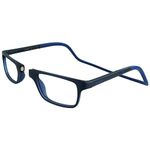 Clic Magnetic Reading Glasses for Men or Women, Soft Foldable Band, Computer Readers, Nashi (S-XL, Dark Blue, 1.50 Magnification)