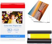 KCMYTONER Compatible for Canon KP-36IN KP-36IP (7737A001) 1 Color Ink Cartridge & 36 Sheets Paper Set 4"x6" for Selphy CP1500 CP1300 CP1200 Wireless Photo Printer