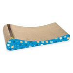 Foodie Puppies 2-in-1 Reversible Cat Scratcher Pad with Catnip for Cats & Kittens, (Slider Bell) | Durable Corrugated Cardboard Cat Scratching Board | Scratch Pad for Furniture Protection, Play & Rest
