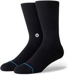 Stance Crew Icon Socks, Black, Larg