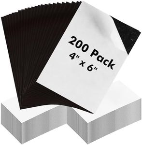 GcFoir Magnetic Sheets with Adhesive Backing 4 x 6 Inch, 200 Packs Adhesive Magnetic Sheets, 20 mil Flexible Magnet Sheets for Craft Projects, School, Office, Photo Magnets, Fridge Magnets