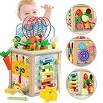 Uandhome Wooden Activity Cube for T