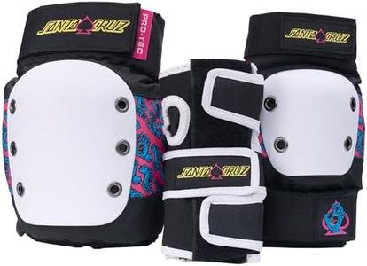 Pro-Tec Street 3-Pack Pad Set - Protective Gear for Skateboarding, Roller Skating, Scooter, Bicycling