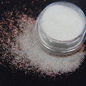 0.2mm Shimmer White Rainbow Nail Glitter Holographic Shining Sugar Nail Glitter Candy Coat Powder Sugar Coating Effect Powder Nail Pigment powder Nail Art Decorations Dust Diamond Dust for Nails (A)