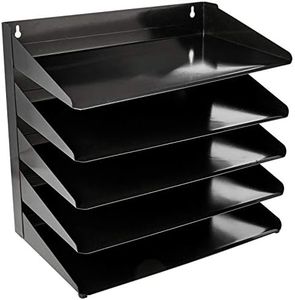 Amazon Basics 5 Tier Metal Office Document Organizer Tray, 13" x 9" x 13"