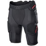 Alpinestars 6507523-13-L: Bionic Pro Protection Shorts Black/Red Lg