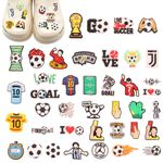 Scettar 40 Pcs Shoe Charms for Clogs, Football Accessories Shoes Charm DIY Shoe Charms Shoe Charms for Football Croc for Sandal and Slippers