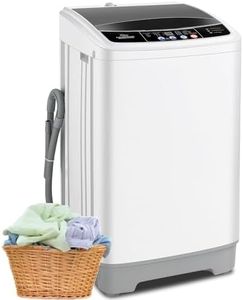 Nictemaw Portable Washing Machine, 17.8Lbs Full Automatic Portable Washer, 2.4 Cu.ft Compact Laundry Washer with 10 Programs & 8 Water Levels, LED Display, Drain Pump, Ideal for Apartment, Home, RVs