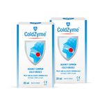 (Pack of 2) ColdZyme Mouth & Throat Spray Reducing a Cold by up to 3.5 Days - Deactivates Cold viruses - Use at First Signs of a Cold (Scratchy Throat, runny Nose) - Menthol Flavour 2x20 ml