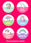 Yellow Nuts Personalized Name Stickers Tags 40 Pcs Kids School Notebooks Tumbler Laptop Waterproof Round Labels