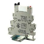 ASI ASI328002 ASIPLCREL24Vdc Pluggable SPDT Relay with DIN Rail Mount Screw Clamp Terminal Block Base, 6 amp, 250 VAC Rating, 24 VDC Coil