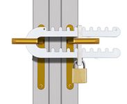 Tough & Easy French Patio Door Lock for Double Door Handle 'P', D' or Standard Handles High Security Deadlock Also Fits Sliding Handles Visible from Outside (Standard Version)