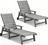 ACUEL Patio Chaise Lounges Set of 2