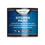 Bond-It Bitumen Paint - 1 litre - Solvent-bourne bituminous black paint for waterproofing & weatherproofing steelwork, concrete, wood, asphalt & portable water tanks