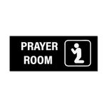 SIGN EVER Prayer Room Sign Board With Double side adhesive tape-Vinyl Sticker With Forex Board-(Blue White 10X4 inch) School,Restaurant,Hospital,Office,Hotel