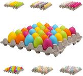 High-Quality Easter Egg Candles - Colourful Mix - Easter Egg Candles - Decoration (Colour Mix 6) - Height 6 cm (Pack of 30)