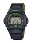 Casio Illuminator Alarm Chronograph Digital Watch W-219HB-3AVCF, Black, Modern