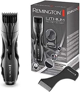 Remington MB350L Men's Beard Trimmer (Ceramic Coated Blades, Detail and Long Hair Trimmer, 1.5 - 18 mm Length Adjustment, Includes Beard Template, Mains / Lithium Ion Battery Operated, Beard Trimmer