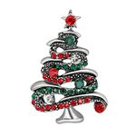 Multicolor Rhinestone Christmas Tree Brooch Pin Women's Xmas Breastpin Jewelry Gift: Unique and Festive