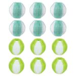 12pcs Pet Hair Remover Washing Machine, Green Nylon Laundry Balls, Hair Catcher Washing Machine, Machine Washable De-linting Anti-tangle Sticky Lint Cleaning Balls, Reusable Sticky Lint Laundry Balls.