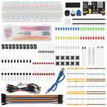 AITRIP New Electronics Component Fun Kit w/Power Supply Module, Jumper Wire, 830 tie-Points Breadboard, Precision Potentiometer,Resistor Compatible with Arduino, Raspberry Pi, STM32