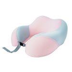 Swadhin Premium Neck Pillow for Travelling Airplane Travel Pillow Comfortable Head Rest Neck Holder Pillow (Pink)