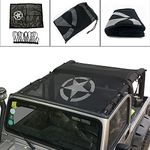 Cartaoo Durable Sunshade Mesh Bikini Top Net Cover UV Protection for Jeep Wrangler 1987-2006 YJ TJ Accessories（5 Star Style）