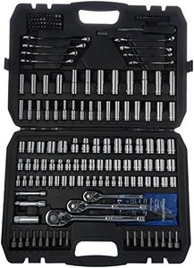 Amazon Basics Mechanic's 201-Piece Tool Socket Set With Case, SAE/Metric