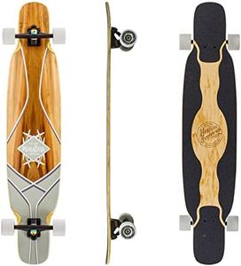 Mindless Core Dancer Red & Gum | 44.5” Bamboo & Fiberglass Longboard Designed for Freestyle & Dance W 7” Talisman V2 Trucks | Beautiful Veneer Making Each Board Unique For Beginners to Advanced Riders