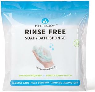 HYGIENJOY-21% Larger,No Rinse Bathing Wipes for Adults-Rinse Free Bath Sponges,Soap Infused,Dry Shower Wipes for Elderly, For Camping,Hiking,GYM, Post Surgery Must Haves, (25 pack)