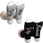 POFULL Husband/Wife To Be Gift Engagement Gift for Fiance Novelty Couple Socks Engaged Gift (Husband/Wife socks)