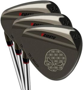 Yamato Left Handed Golf Wedge Set 52 56 60 & Individual Wedges – Forged, CNC Milled Sand, Lob, Gap, Pitching Wedge for Lefties (LH01-52 56 60 Degree)