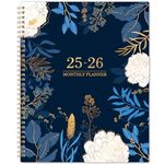 2025-2026 Monthly Planner - 2 Year Monthly Planner/Calendar 2025-2026, 11" x 9", Jan 2025 - Dec 2026, 24 Monthly Planner, Tabs, Back Pocket, Holidays, Twin-Wire Binding, Note Pages