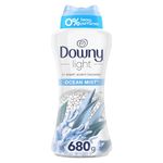 Downy Light Laundry Scent Booster Beads for Washer, Ocean Mist, 680 Grams, with No Heavy Perfumes