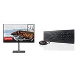 Lenovo L27m-30-2022 27" FHD Monitor + Lenovo 510 Wireless Keyboard Mouse Combo