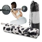 J Bryant Barbell Pad for Hip Thrust Cow Print, Non-Slip Barbell Pad with Reinforced PU Leather Cover,Thick Cushion for Comfortable Squats Lunges Glute Bridges, Fit Standard and Olympic Bars