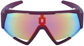 AOOLIA Trendy Geometric Cycling Sport Sunglasses, Driving Running Wraparound UV Protection Outdoor Shield Glasses for Women Men (White)