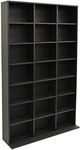 WATSONS PIGEON HOLE - 588 CD / 378 DVD Blu-ray Media Storage Shelf Unit - Black