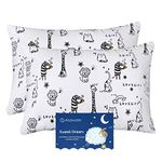 Baby Toddler Pillowcase, Cot Bed Pillow Pair Cases 40 x 60cm, 2 Pack 100% cotton Pillow Cover for Boys Girls Kids Bedding, Envelope Closure Machine Washable Travel Pillow Pillowcase