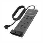 Belkin 12-Outlet Home/Office Series Surge Protector with 8-Foot Cord (Gray) (BE112234-08)